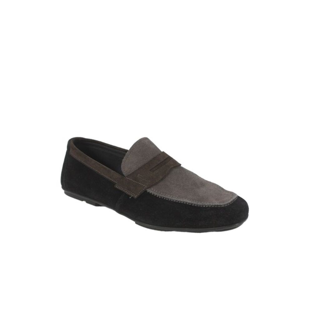 Salvatore Ferragamo Womens Suede Color Block Loafers Shoes Brown Black Sz 7